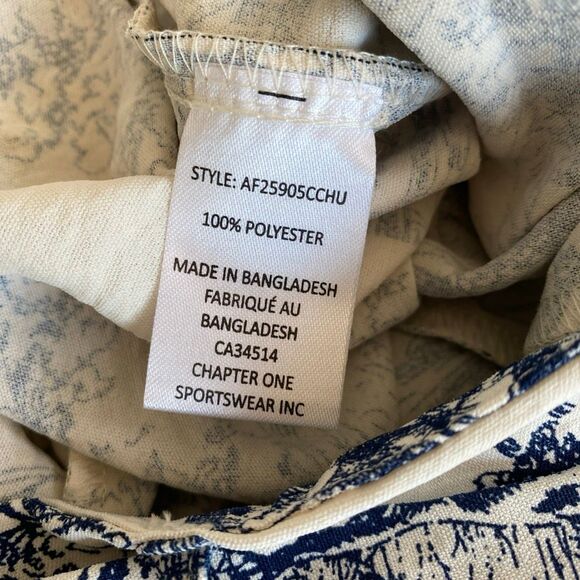 HAVER & BLAIR (NWT) Woven Wide Leg Pull On Crop Pants, BLU/WHT - NWT - Picture 10 of 10